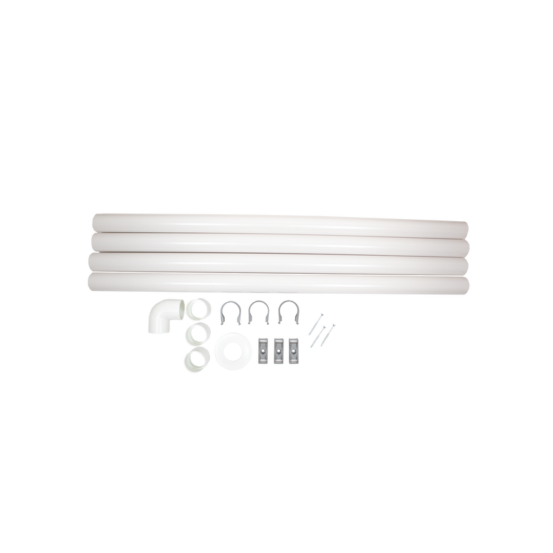 Separett Ventilation Sats 4m Rör Med Skarv & Fästen Tiny®