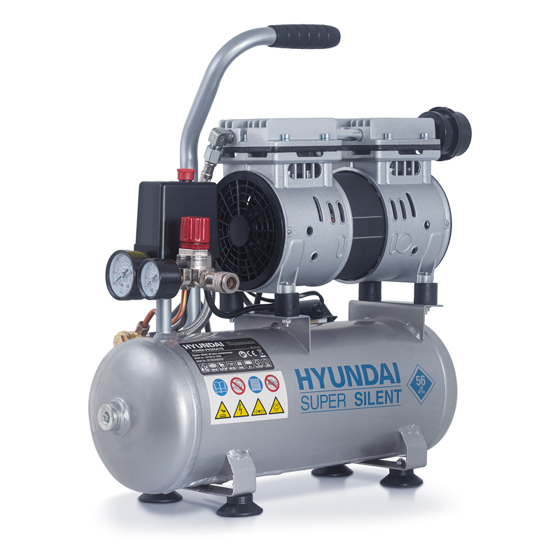 Hyundai Power Products Kompressor 8 L 8 Bar Oljefri Supertyst Hyundai Power Products