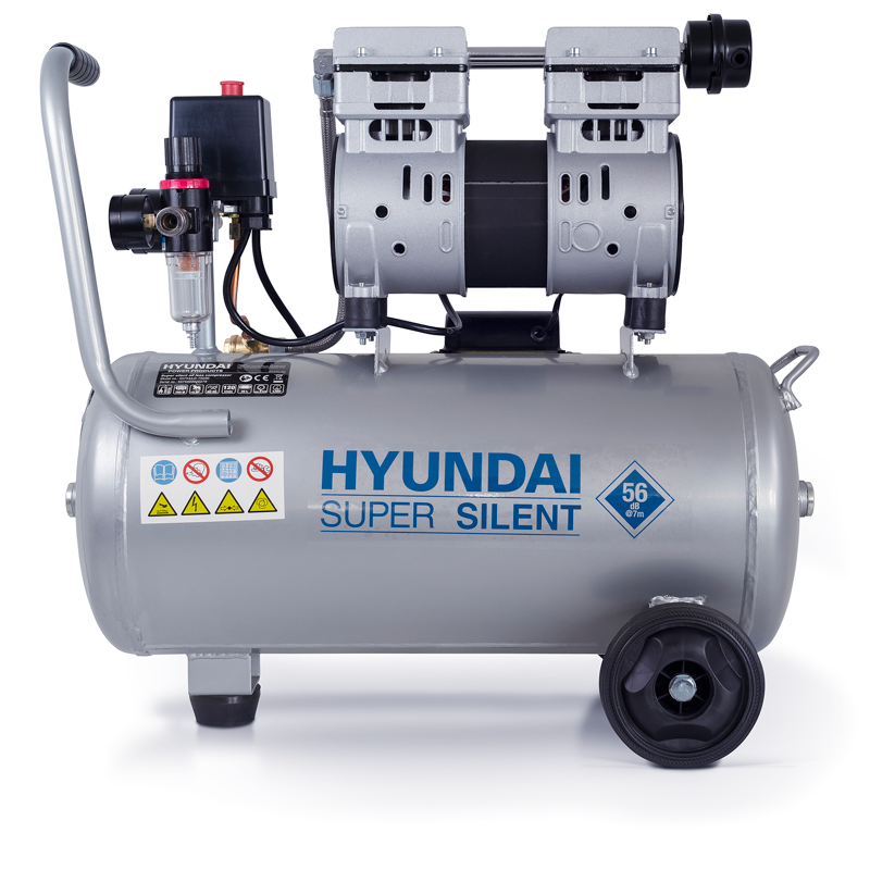 Hyundai Power Products Kompressor 30 L 8 Bar Oljefri Supertyst Hyundai Power Products