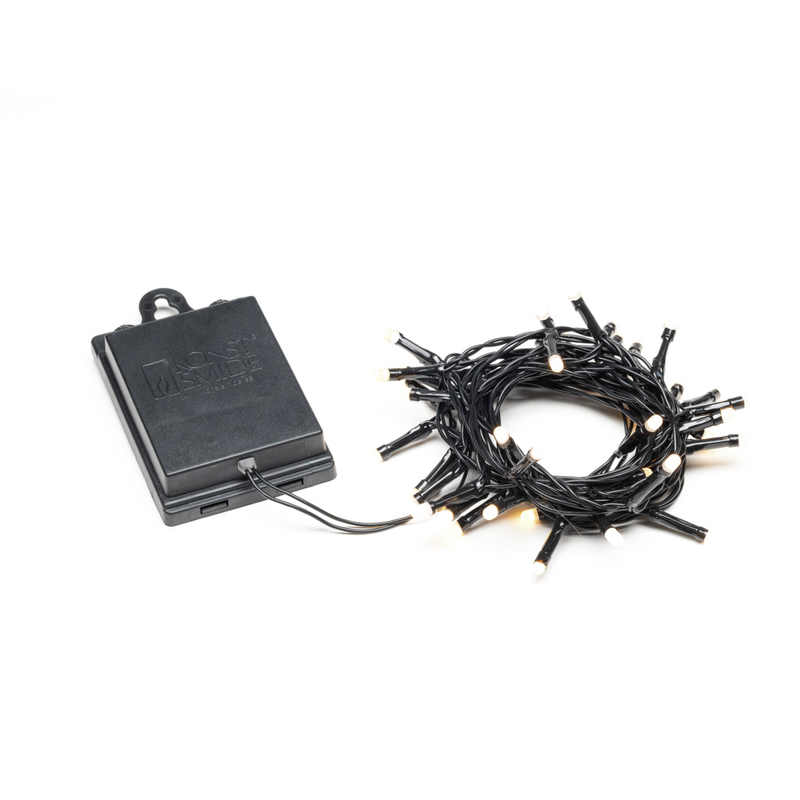 Konstsmide Ljusslinga Ute 40 Led Multifunktion/timer 6h Gnosjö  Varmvit Frostad/svart Kabel