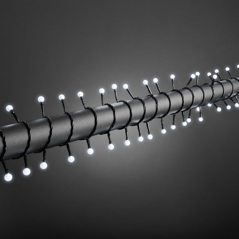 Konstsmide Ljusslinga Ute Mini Cherry Led 24v/ip44 Gnosjö  Vit/svart Kabel, 160 Lampor (12.72m)