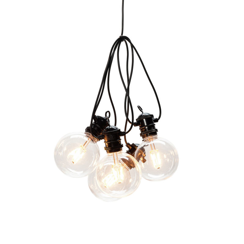 Konstsmide Ljusslinga Ute E27 10 Amber Led, Utbytbar Dimmer Klot Gnosjö  Ip44, A