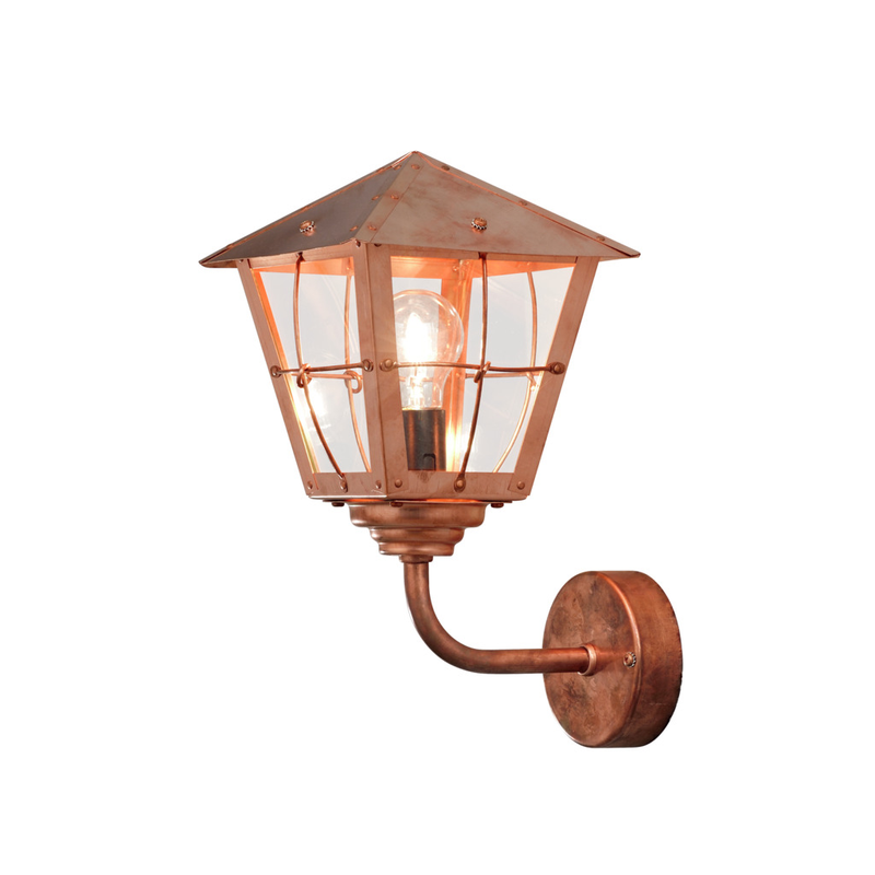Konstsmide Vägglampa Ute Fenix E27 Koppar 39 Cm Gnosjö  Ip23, A2e