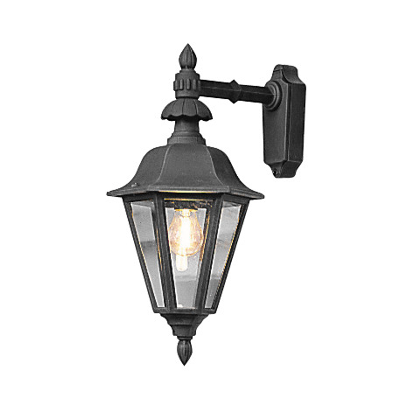 Konstsmide Vägglampa Ute Pallas E27 Stor Gnosjö  Ned, Mattsvart