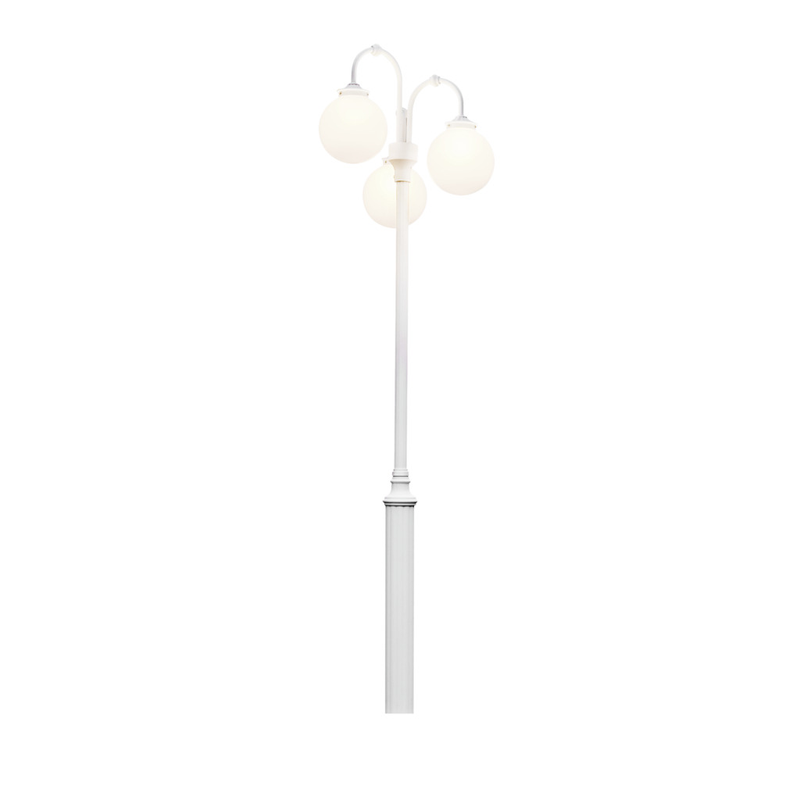 Konstsmide Trädgårdslykta Arcturus 3-arm E27 Vit/opal Gnosjö  Max 3x100w, Ip23