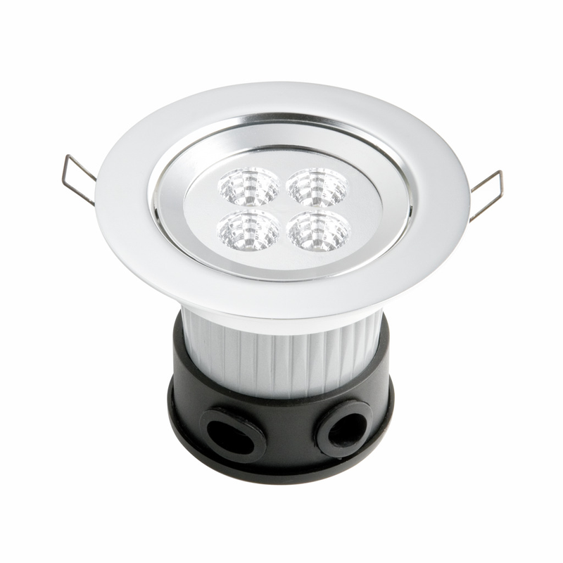 Konstsmide Taklampa Ute Infälld Hp-led Silver Gnosjö  4w, Ip44