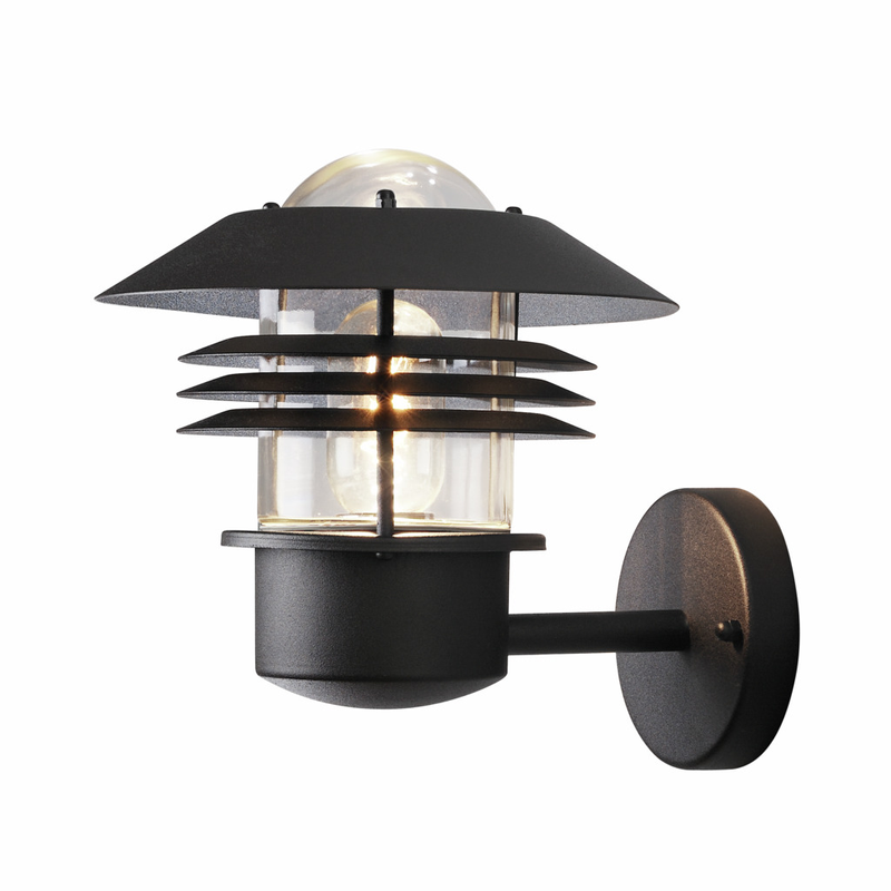 Konstsmide Vägglampa Ute Modena E27 Upp 23 Cm Gnosjö  Svart