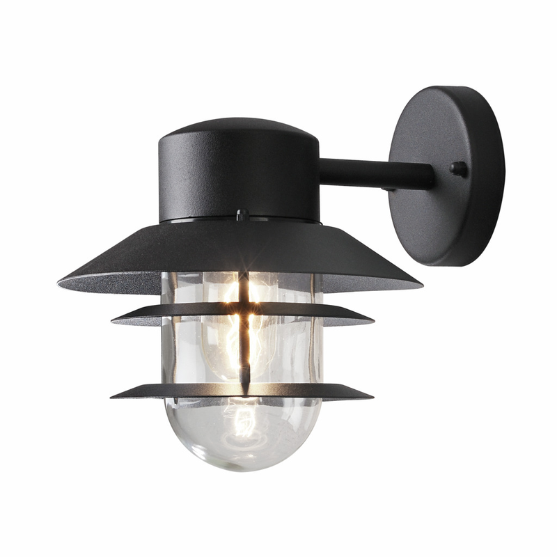 Konstsmide Vägglampa Ute Modena E27 24 Cm Gnosjö  Svart, Ned