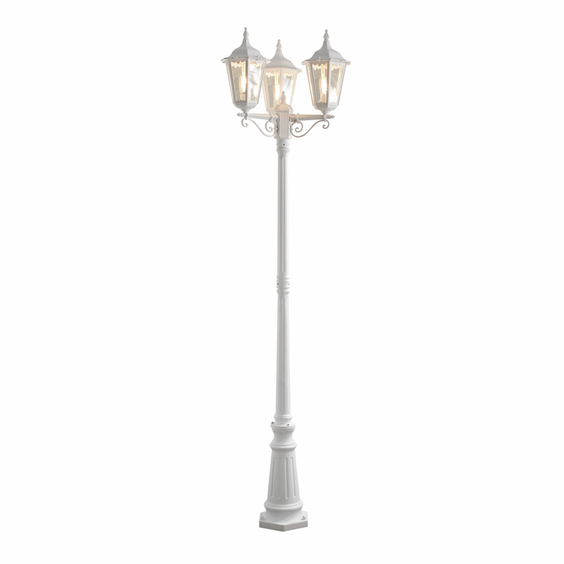 Konstsmide Lyktstolpe Firenze 3-arm E27 2.2m Gnosjö  Vit