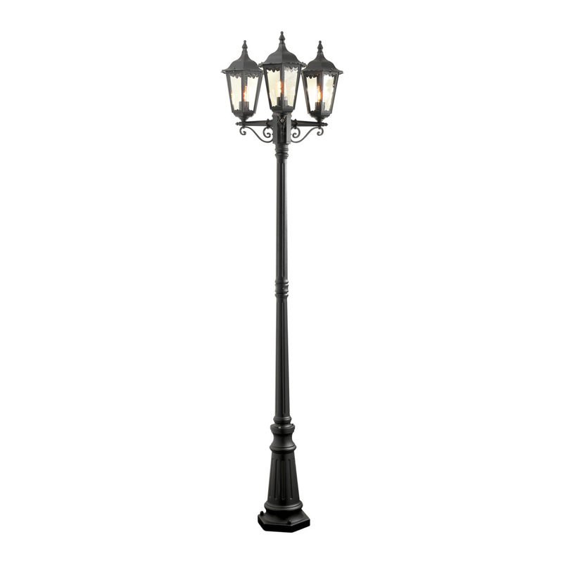 Konstsmide Lyktstolpe Firenze 3-arm E27 2.2m Gnosjö  Mattsvart