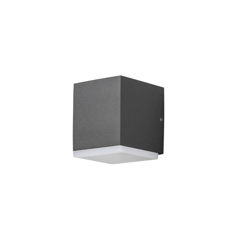 Konstsmide Vägglampa Ute Monza Hp-led 6w Mörkgrå Gnosjö  8 Cm, 6w