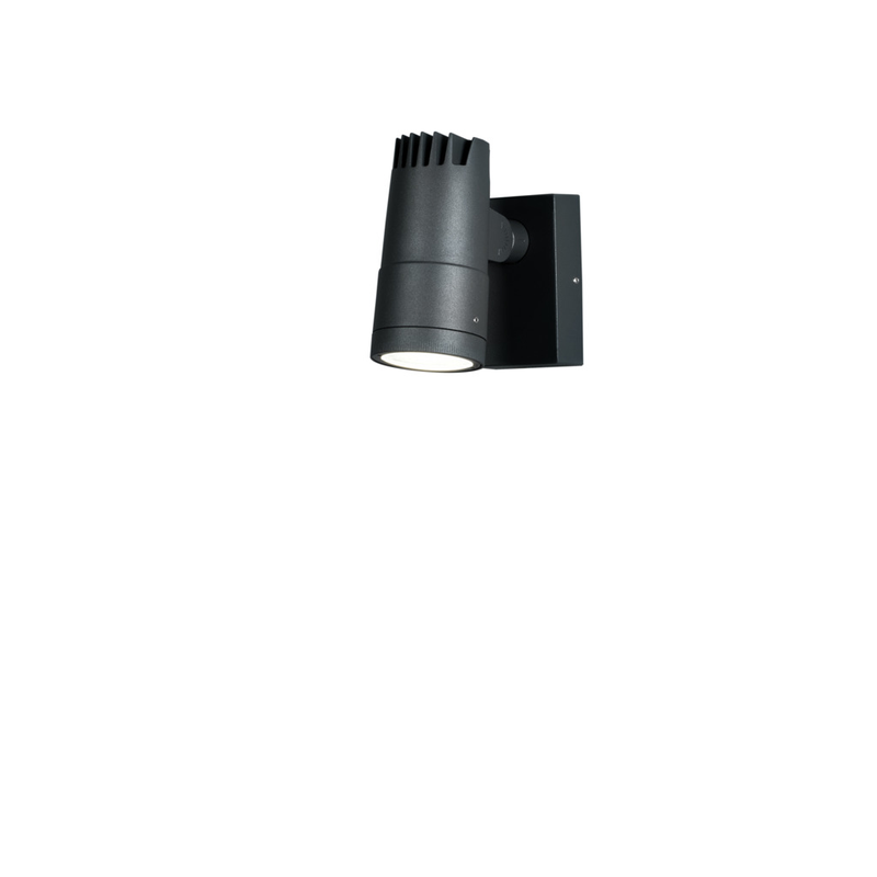 Konstsmide Vägglampa Ute Andria Hp-led Mörkgrå Justerbar Gnosjö  7 Cm, Ip54