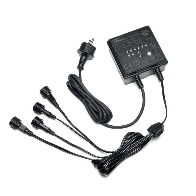 Konstsmide Transformator Ute 12v/48va Med Timer Och Ljusrelä Gnosjö  Ip44, 12v/230-240v