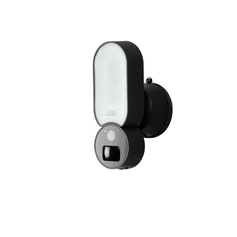 Konstsmide Smart Säkerhetslampa Smartlight 12v Med Kamera, Mic, Högtalare Wi-fi Gnosjö  Ip54, Plast/metall