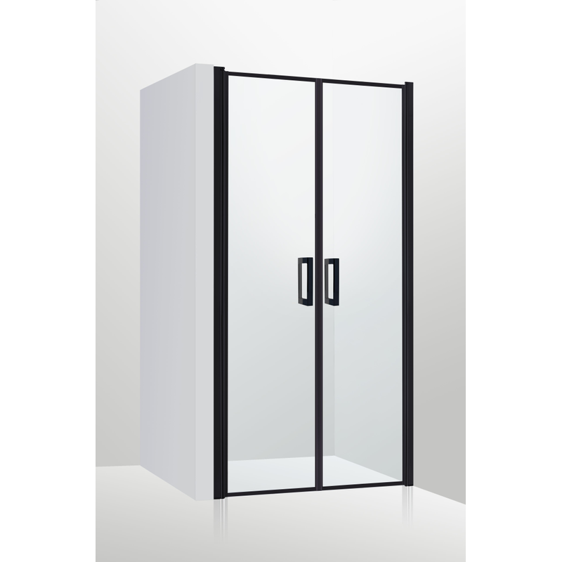 Duschbyggarna Duschdörrar Duo Frame Svart Matt  800 X 1900 Mm
