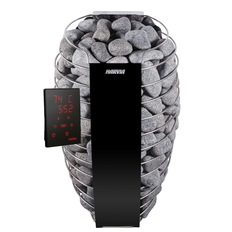 Harvia Elektriskt Bastuaggregat Spirit Harvia 9 Kw (sp90, 8 - 14 M3), Digital Styrenhet Med Wifi (xw)