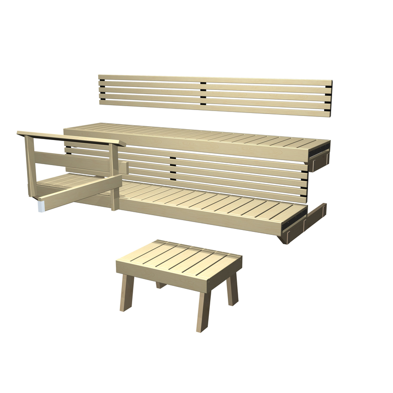 Harvia Bänkmodul Bastu Set Formula 19 Harvia Asp