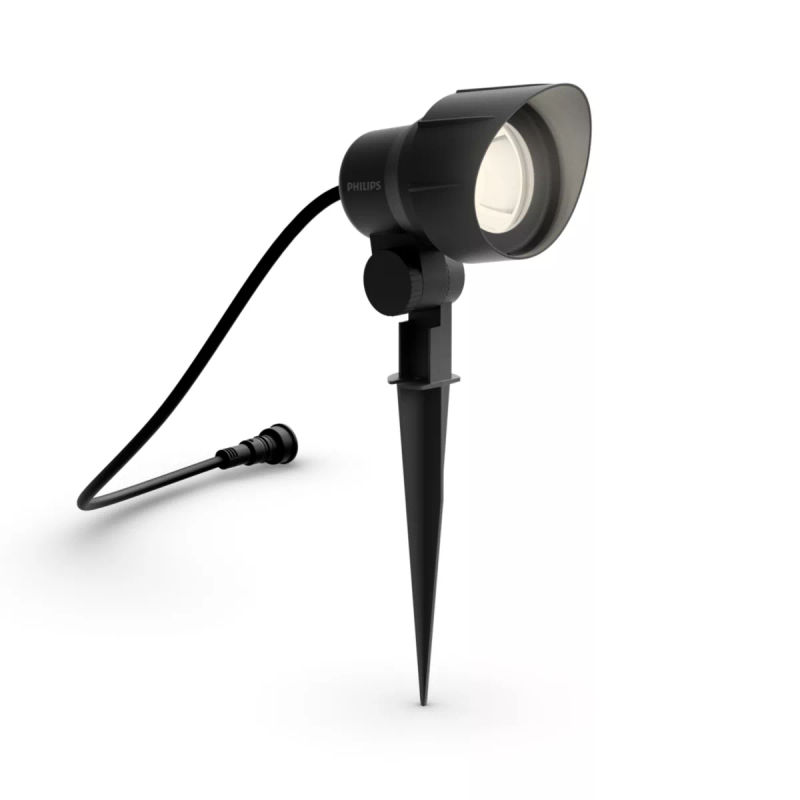 Philips Spotlight Ute Gardenlink Spotlight 600 Lm Svart  Varmvit