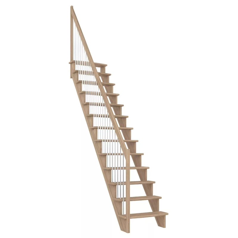 Dolle Trappa Lyon Lackad Ek Rak Lodrät Metallräcke Dolle Vänster Sida, 65 Cm