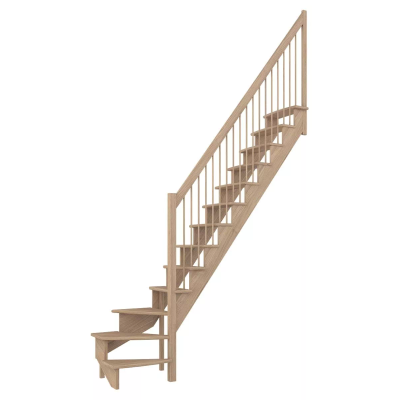Dolle Trappa Lyon Lackad Ek L-form Lodrätt Träräcke Dolle Nere Höger, 75 Cm