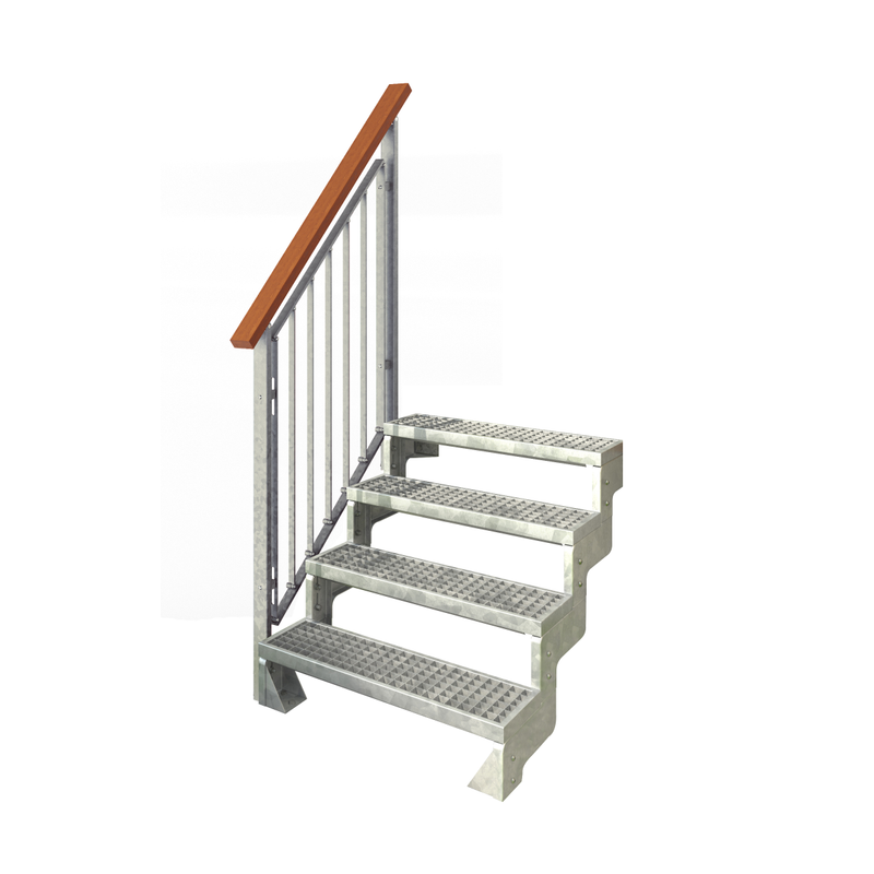Dolle Utomhustrappa Gardentop Gallersteg Räcke En Sida Dolle 6 Steg