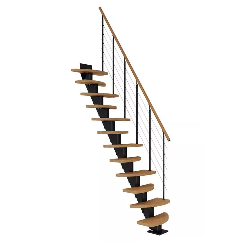 Dolle Trappa Berlin Shape6 Dolle 11 Steg, Oljad Ek, Svart