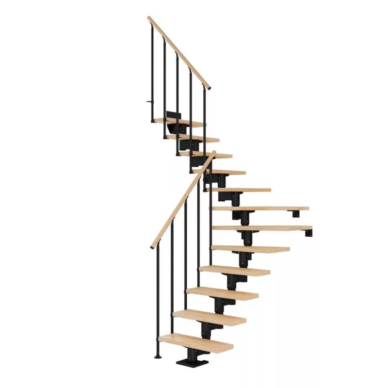 Dolle Trappa Cork Classic Ii L-form Dolle Svart, Bok, 14 Steg