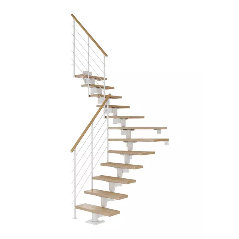 Dolle Trappa Cork Style6 L-form Dolle Vit, Ek, 15 Steg