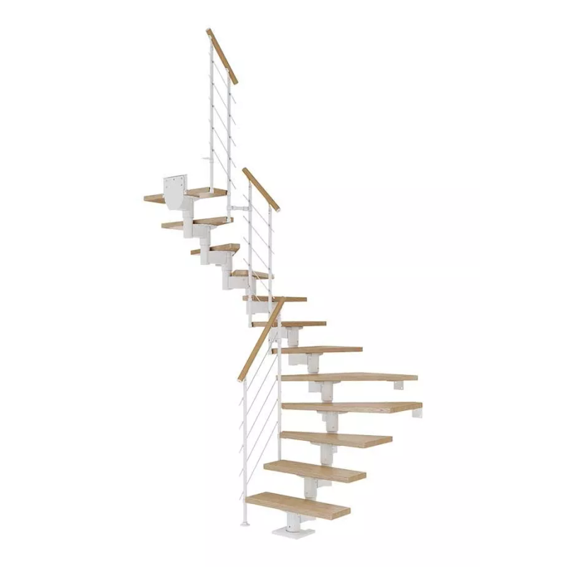 Dolle Trappa Cork Style6 U-form Dolle Vit, Ek, 15 Steg