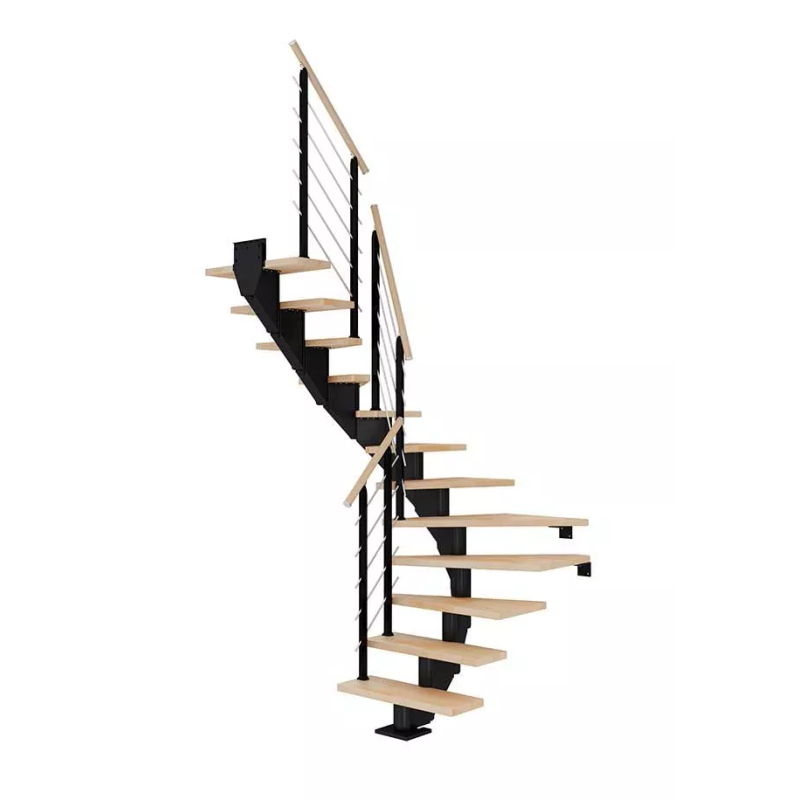 Dolle Trappa Hamburg Design U-form Dolle Oljad Bok, 11 Steg, 75 Cm, Svart