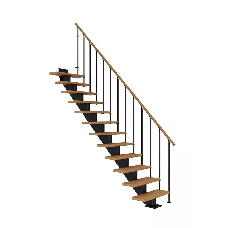 Dolle Trappa Hamburg Classic Ii Rak Dolle 85 Cm, 14 Steg, Oljad Ek, Svart