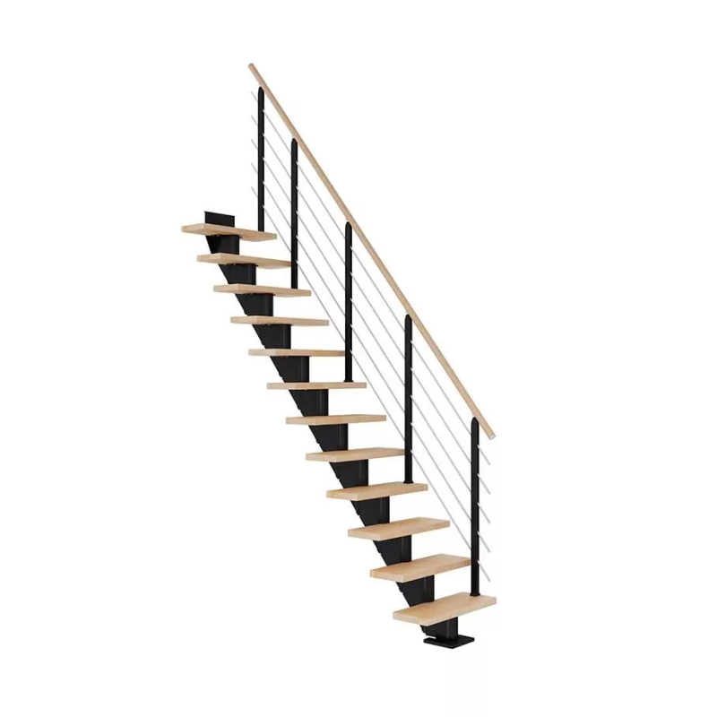 Dolle Trappa Frankfurt Design Rak Dolle Svart, Oljad Bok, 13 Steg, 65 Cm