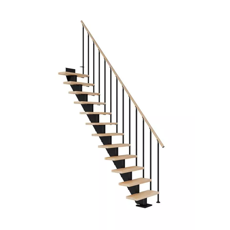 Dolle Trappa Frankfurt Classic Ii Rak Dolle Svart, Oljad Bok, 13 Steg, 65 Cm