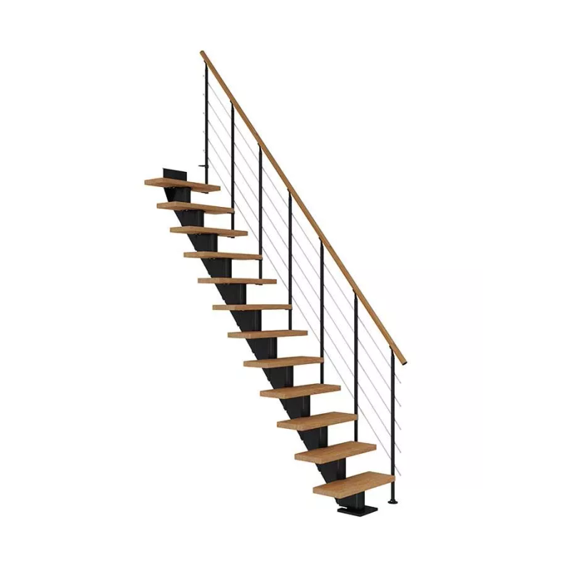 Dolle Trappa Frankfurt Style6 Rak Dolle Svart, Oljad Ek, 13 Steg, 75 Cm