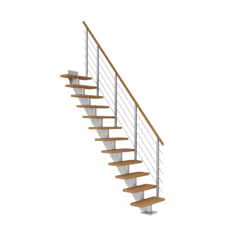 Dolle Trappa Frankfurt Design Rak Dolle Silvergrå, Oljad Ek, 12 Steg, 65 Cm