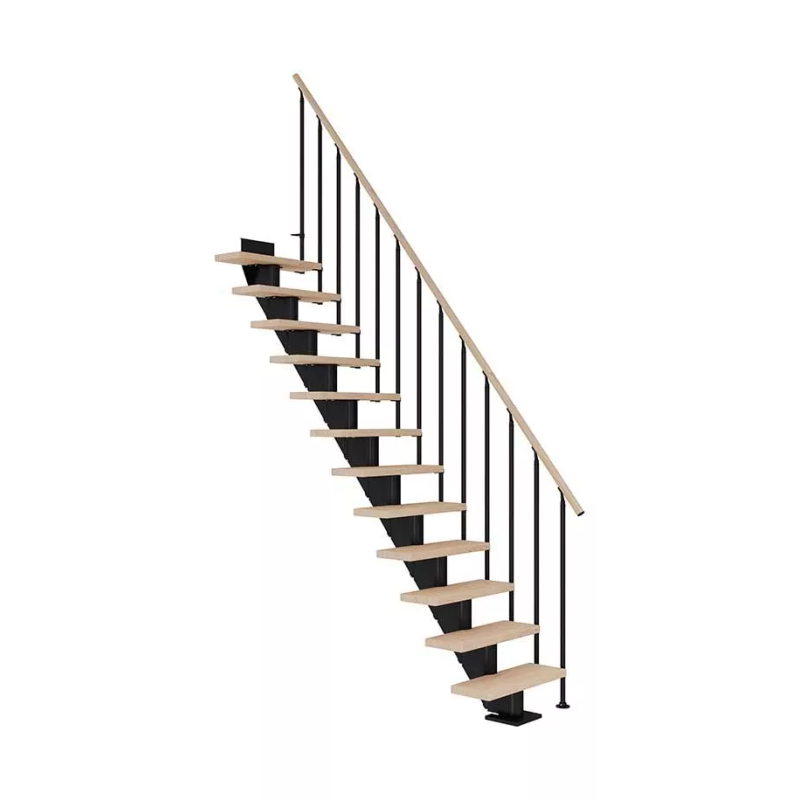 Dolle Trappa Frankfurt Classic Ii Rak Dolle Svart, Vitoljad Ek, 12 Steg, 65 Cm