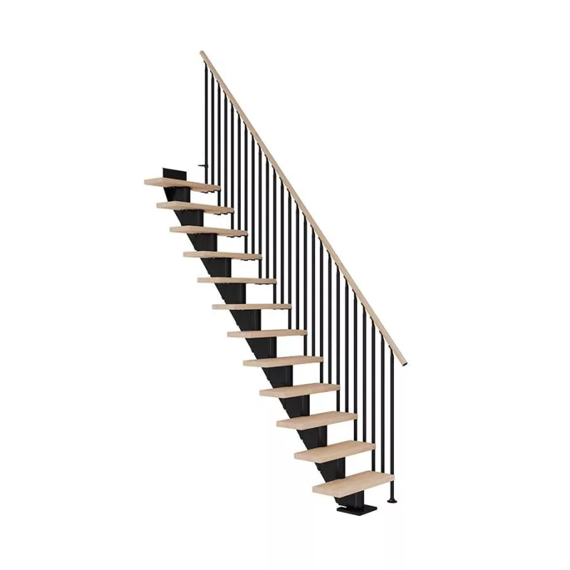Dolle Trappa Frankfurt Classic Iii Rak Dolle Svart, Vitoljad Ek, 11 Steg, 65 Cm