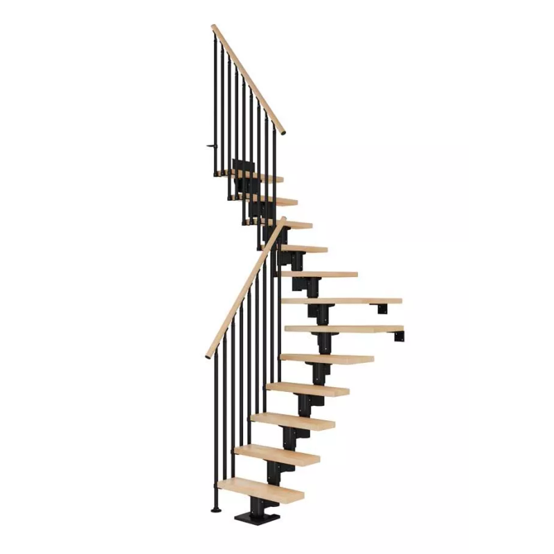 Dolle Trappa Dublin Classic Iii L-form Dolle Svart, Bok, 61 Cm, 11 Steg