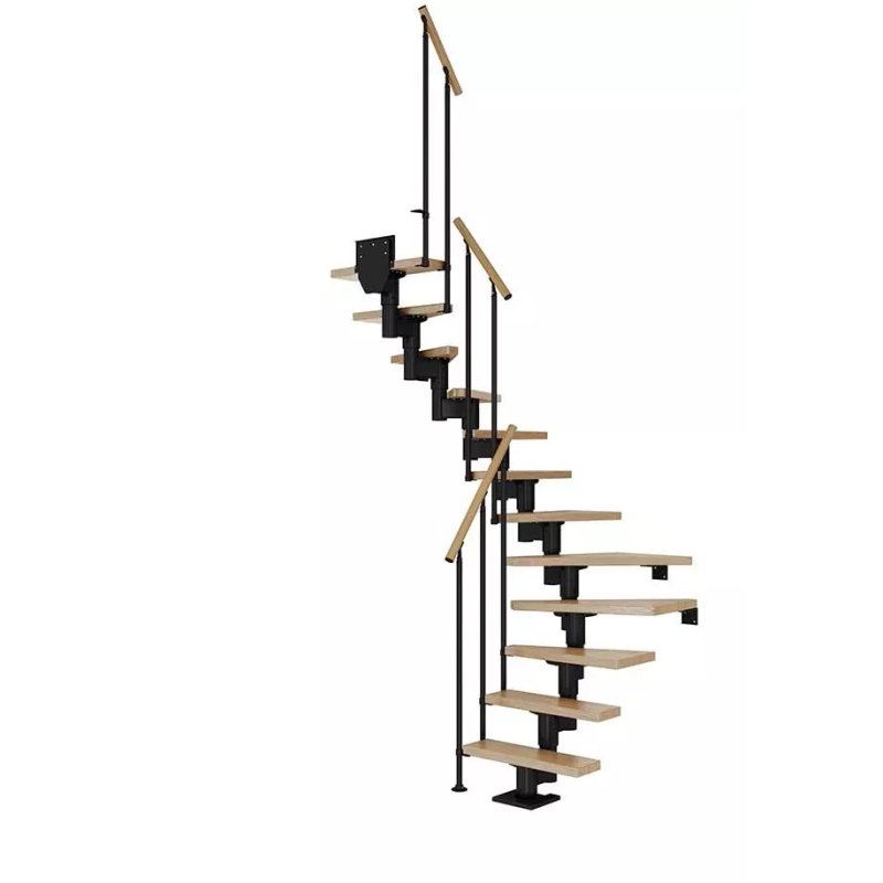 Dolle Trappa Dublin Classic Ii U-form Dolle Svart, Ek, 12 Steg, 61 Cm