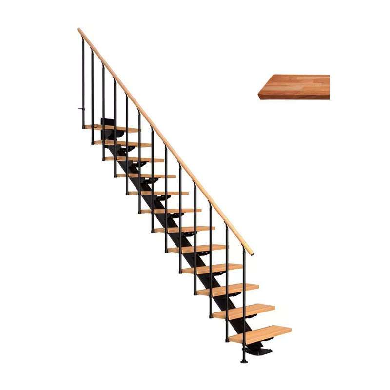 Dolle Trappa Sydney Classic Ii Rak Dolle Svart, Oljad Ek, 13 Steg, 85 Cm