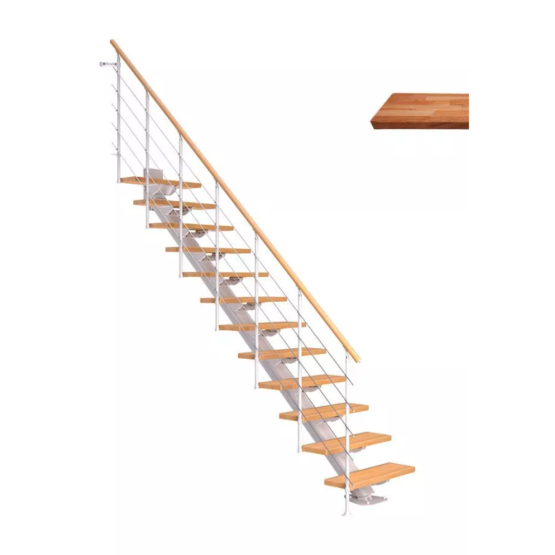 Dolle Trappa Sydney Style6 Rak Dolle Vit, Oljad Ek, 12 Steg, 75 Cm