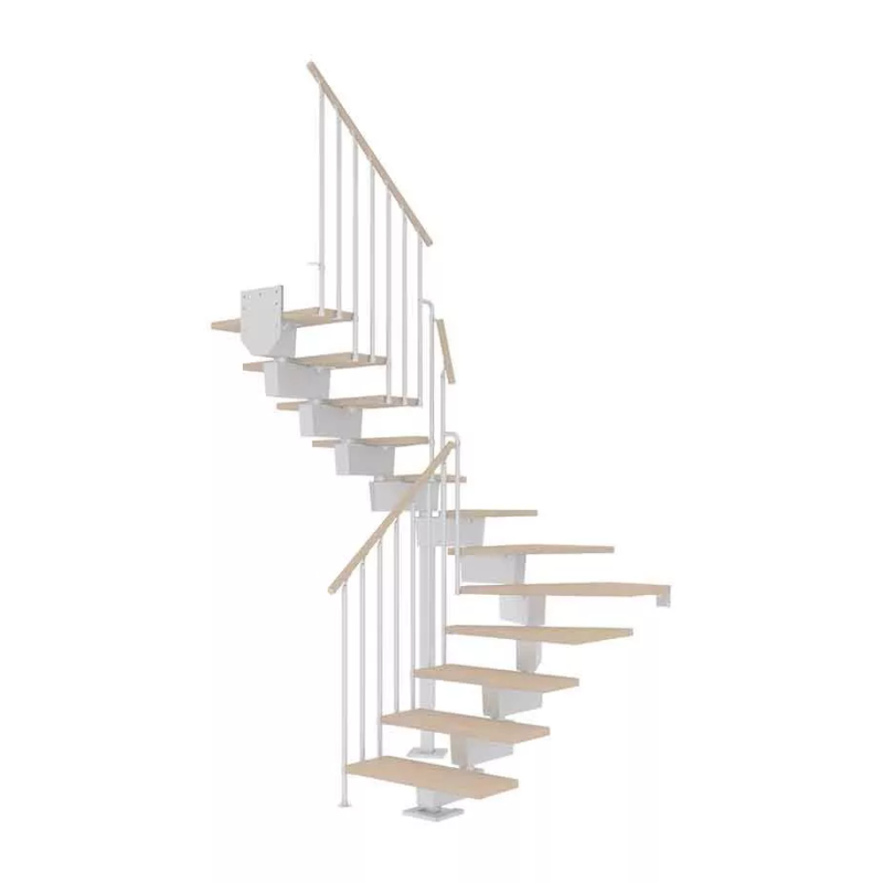 Dolle Trappa Dubai Classic Iii U-form Dolle 15 Steg, Silvergrå, Oljad Ek, 80 Cm