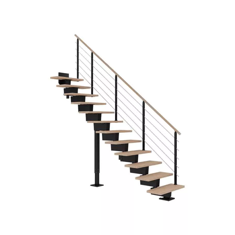 Dolle Trappa Dubai Design Rak Dolle Svart, Vitoljad Ek, 80 Cm, 11 Steg