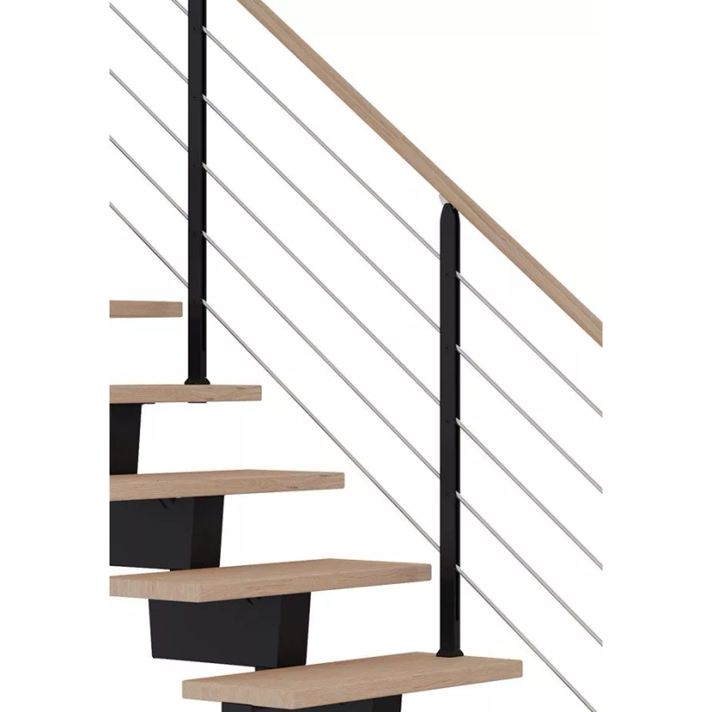 Dolle Räcke Dubai Design Dolle 11-13 Steg, Svart, Vitoljad Ek
