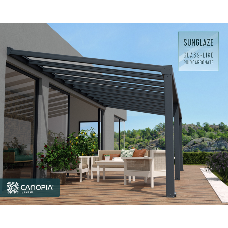 Canopia Altantak Stockholm Aluminium Mörkgrå Canopia 3,4 X 8,1 M
