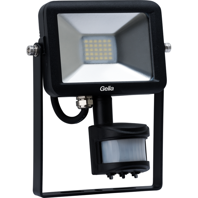 Gelia Strålkastare Led Med Ir-sensor 20w Ip44  Svart