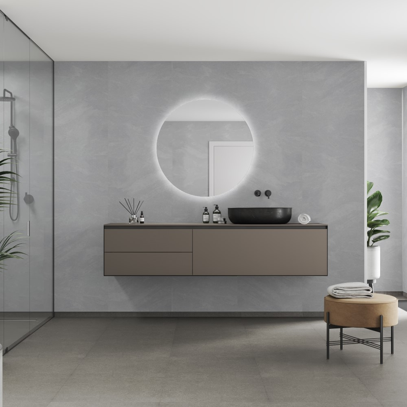 Fibo Våtrumsskiva Adagio Utan Fräsning Fibo Silver Slate Silke, 11x620x2400 Mm