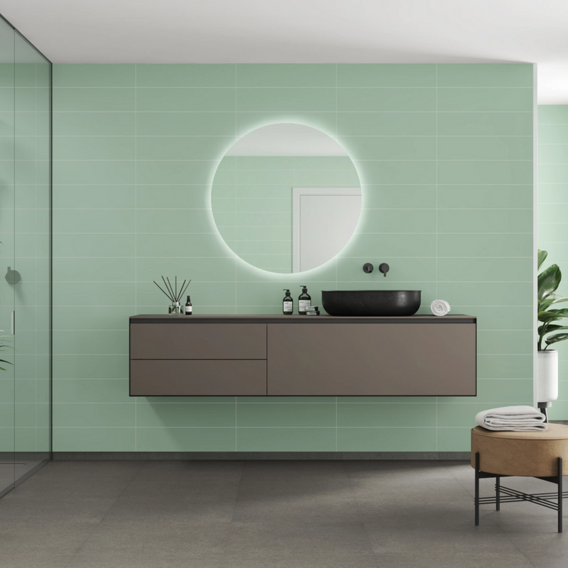 Fibo Våtrumsskiva Colour Collection Rektangel 60x15 Cm 11x620x2400 Mm Fibo Light Green Extra Matt, 11x620x2400 Mm