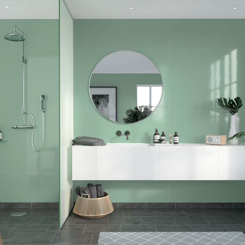 Fibo Våtrumsskiva Colour Collection Rektangel 60x40 Cm 11x620x2400 Mm Fibo Light Mint Högglans, 11x620x2400 Mm