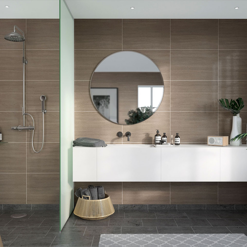 Fibo Våtrumsskiva Marcato Rektangel 60x40 Cm Fibo Marina Grey Oak Extra Matt, 11x620x2400 Mm